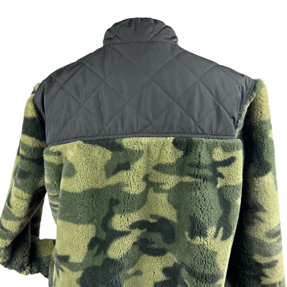 Rails Women's Wesley Jacket Medium Green Camo Black Quilted Fleece Zip-Up Lined - Picture 5 of 10